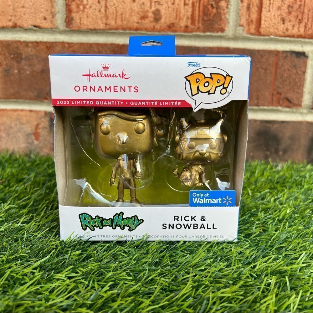 Hallmark Ornaments Funko Pop Rick And Morty Snowball Gold Chase Limited Quantity